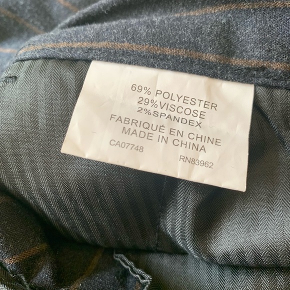 Soul of‎ London Grey/Brown Pinstripe Men's Pants NWOT Size 36 - Picture 7 of 7
